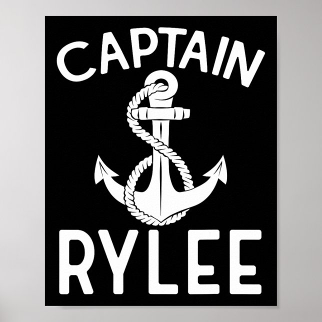Kapten Rylee Ankar Båt Båttur Yacht Fartyg  Poster (Framsidan)