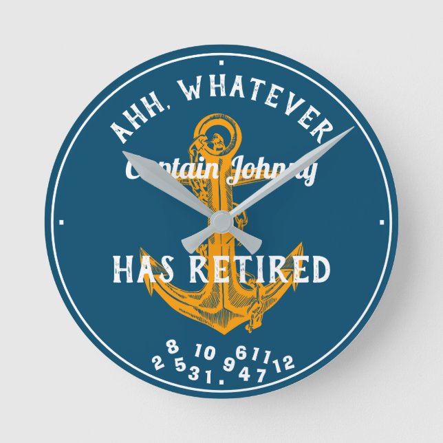 Kapten Sailor har dragit tillbaka Namn Blå. Rund Klocka (Framsida)