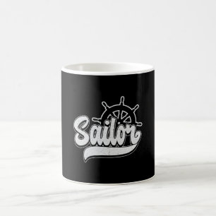 Kapten Sailor Segelbåt Sea Sailing Gift Idea Kaffemugg