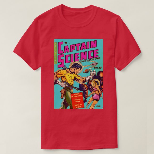Kapten Science tecknad bok täcker brasiliansk patr T Shirt (Design framsida)