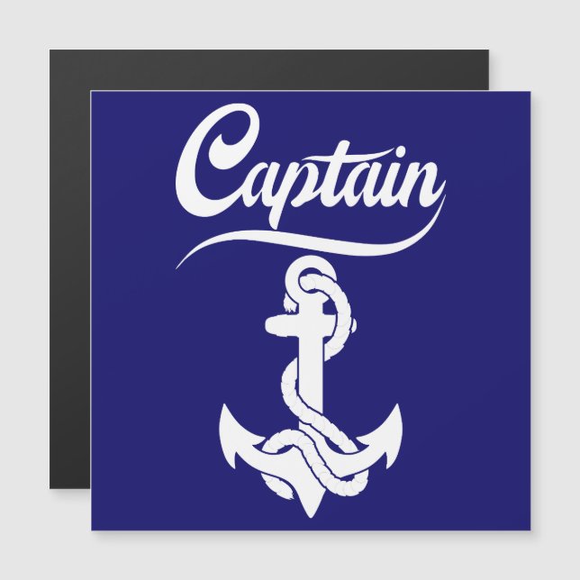 Kapten Segelbåt Ankare Nautilus Design (Fram/baksida)