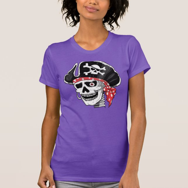 Kapten Skull Pirat T-shirt (Framsida)