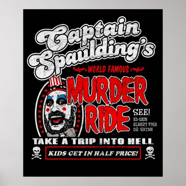 Kapten Spaulding Murder Ride Poster (Framsidan)