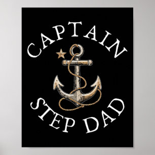 Kapten Step-pappa Boat Sailing Boating Vintage Anc Poster