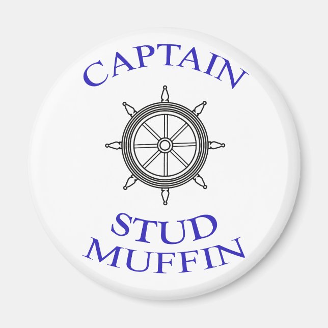 ’Kapten Stud Muffin’ Magnet (Framsidan)
