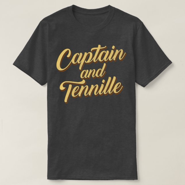 Kapten Tennille Retro Design T Shirt (Design framsida)