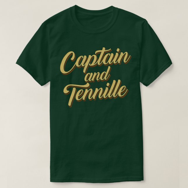 Kapten Tennille Retro Design T Shirt (Design framsida)