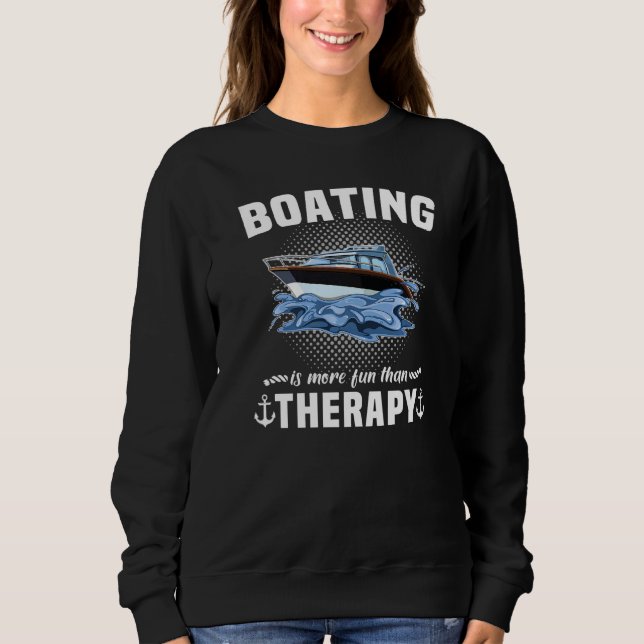 Kapten Terapi Segling Segelbåt Motorbåt   T Shirt (Framsida)