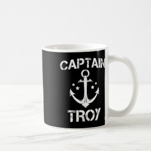 Kapten Troy Funny Birthday Personlig Namn Boat Kaffemugg