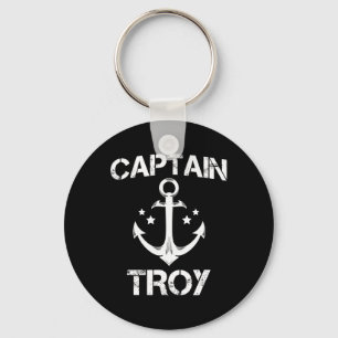Kapten Troy Funny Birthday Personlig Namn Boat Nyckelring