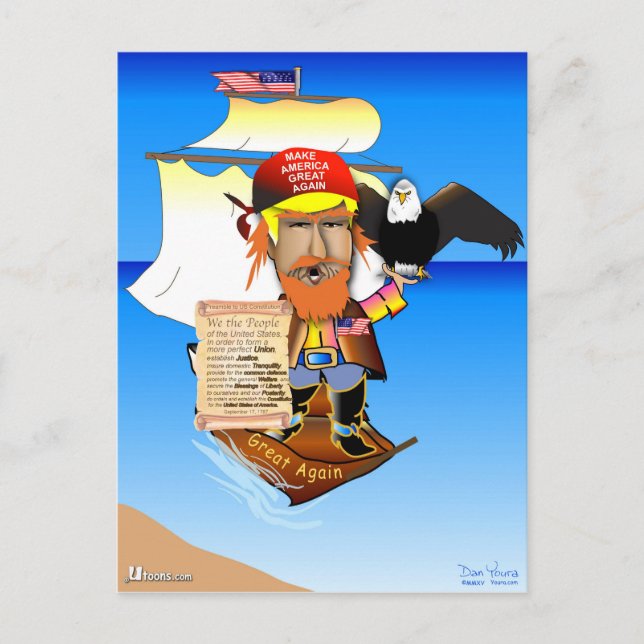 Kapten Trump Vykort (Framsida)
