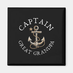 Kapten Underbar Grandpa Boat Sailing Boating Vinta Magnet