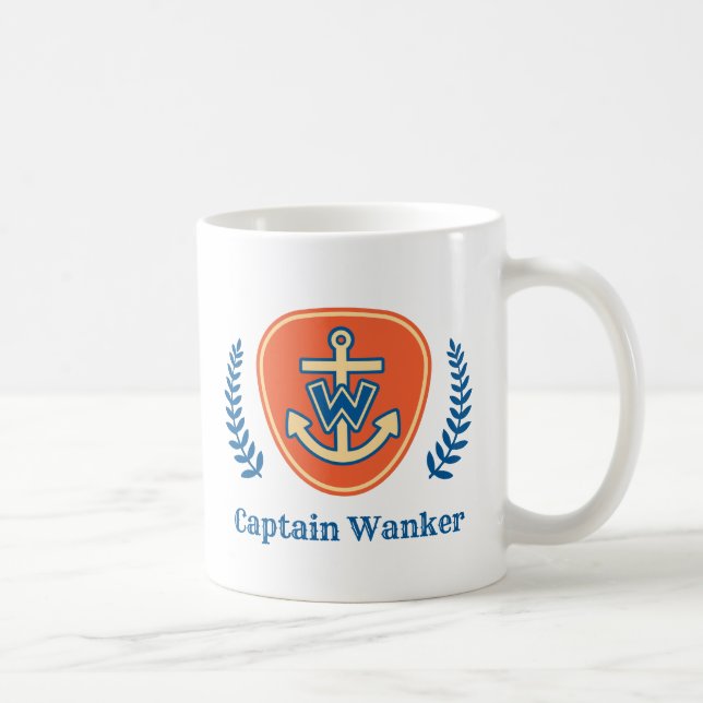’Kapten Wanker’ Coffee Mugg (Höger)
