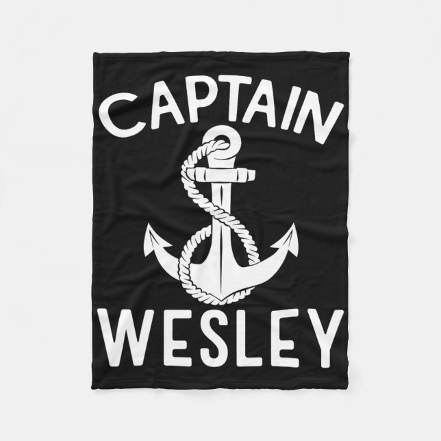 Kapten Wesley Ankar Fartyg Båtliv Yacht Båt  Fleecefilt (Framsidan)