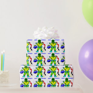 Kapten Zacky Robot Zippie Spaceship Birthday Presentpapper