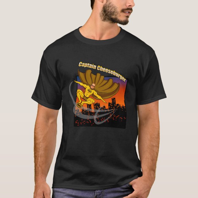 KaptenCheeseburgerT-tröja Tee Shirt (Framsida)