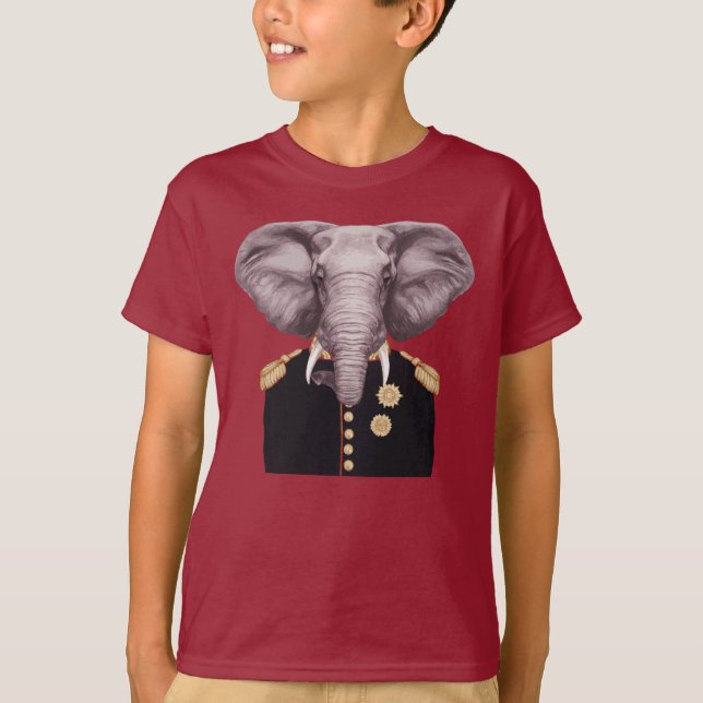 Kaptenelefant T Shirt (Framsida)