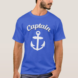 Kaptenen ankrar rolig manar tee shirt
