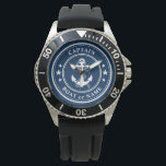 Kaptenen Boat Namn Armbandsur<br><div class="desc">En ankare och påve för Nautisk Frakt med kapten Rank eller annan titel och Ditt namn eller Boat Namn på en Snyggt Wrist Watch. Pocket Watch i personligen kommer inte bara att vara tid utan är också en roligt-konversation i biet. Perfekt för Fars dag men ger också en underbar gåva...</div>