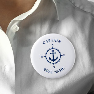 Kaptenen för båten Boat Namn Knapp
