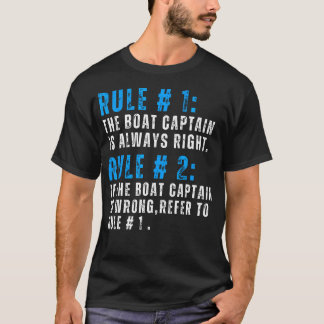 Kaptenen Har Alltid Rätt Rolig Båt Kapten Regel T Shirt