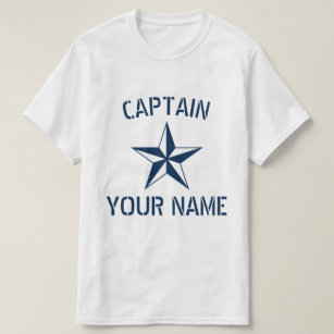 Kaptenen namn för marinblått fartyg t shirt