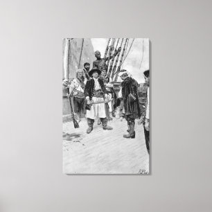 Kaptenen Tongrelow tog det störst, illustration Canvastryck