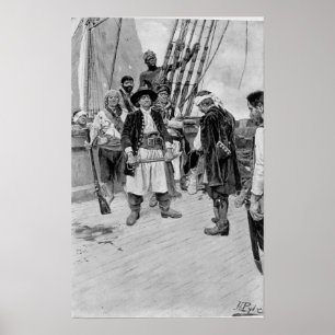 Kaptenen Tongrelow tog det störst, illustration Poster