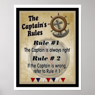 Kaptenens Regler - Art Print - poster