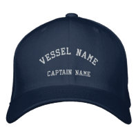 Kaptener Fartyg Embroided Wool Cap Navy