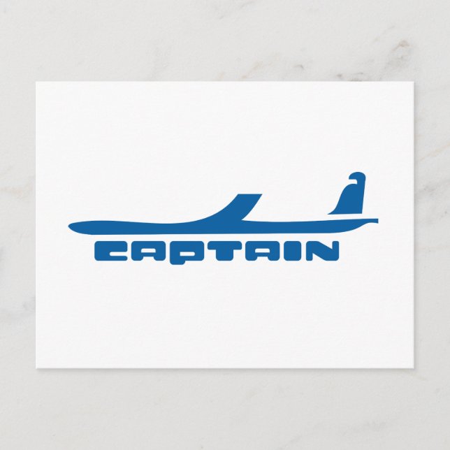 Kaptenflygplansdesign Vykort (Framsida)