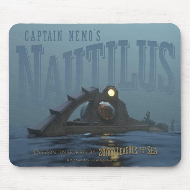KaptenNemos Nautilus Mousepad Musmatta (Framsidan)