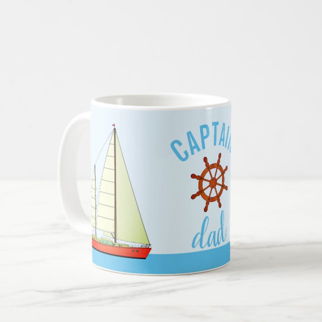 Kaptenpappasegelbåtar Kaffemugg (Framsida vänster)