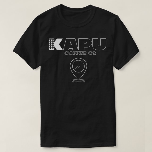 Kapu Coffee Badge Pin Drop T Shirt (Design framsida)