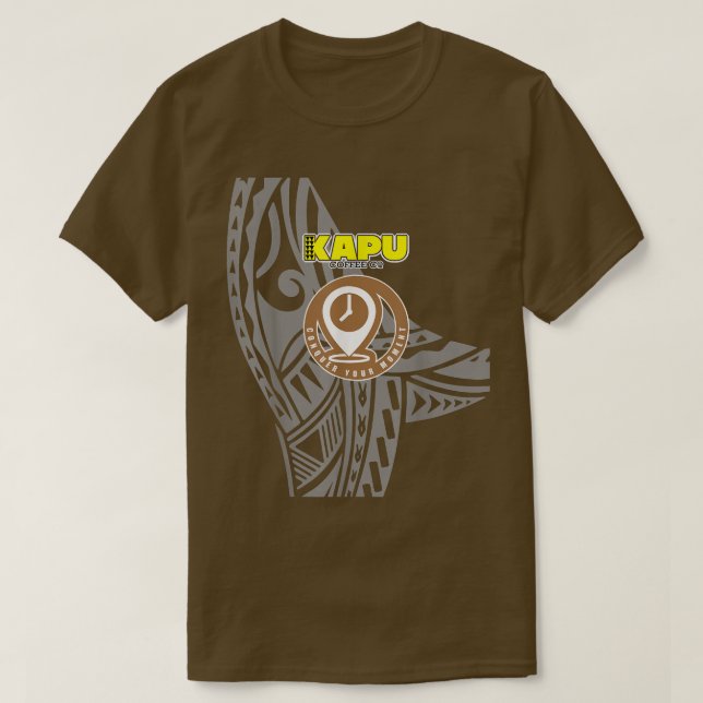 Kapu Coffee Badge Pin Drop T Shirt (Design framsida)