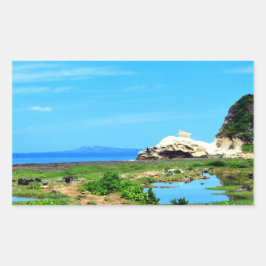 Kapurpuruwan Sten Forformation Rektangulärt Klistermärke