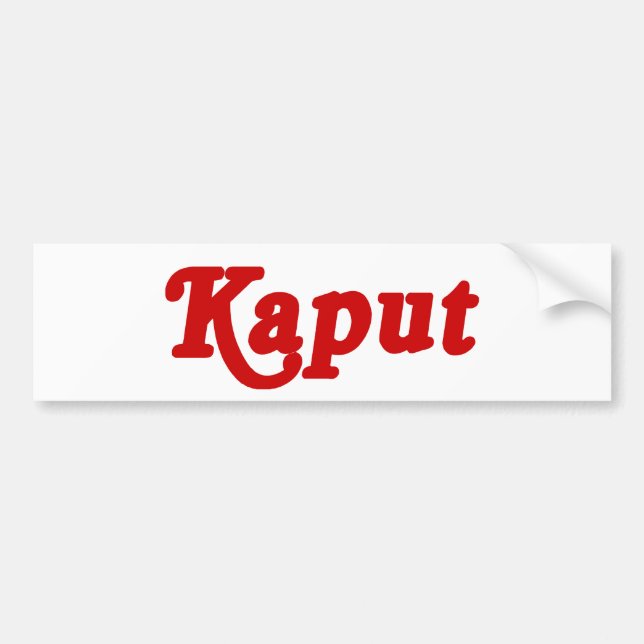 KAPUT ♦ ARBETA INTE ♦ BILDEKAL (Framsidan)