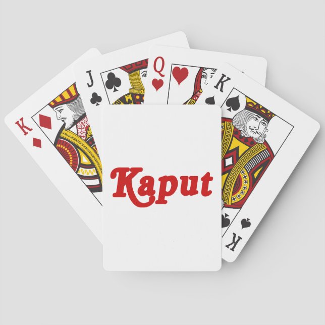 KAPUT ♦ ARBETA INTE ♦ CASINOKORT (Baksidan)
