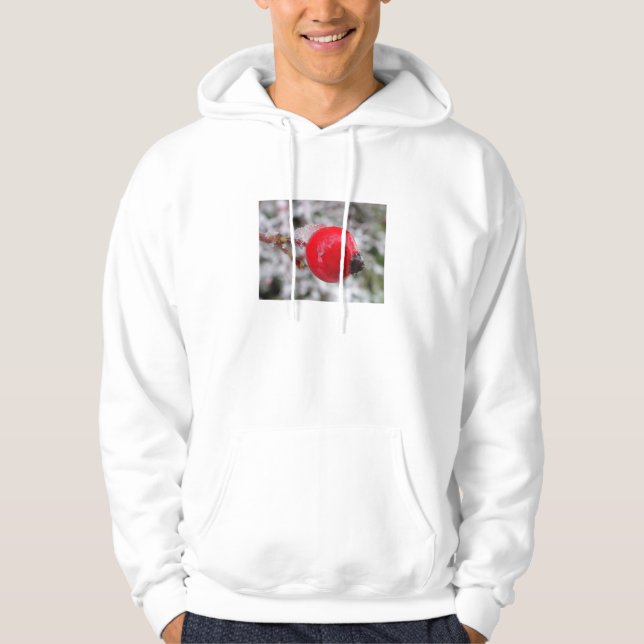 Kapuzenshirt Hagebutte mit Eis Tröja Med Luva (Framsida)