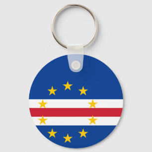 Kapverdisk flagga Keychain Nyckelring