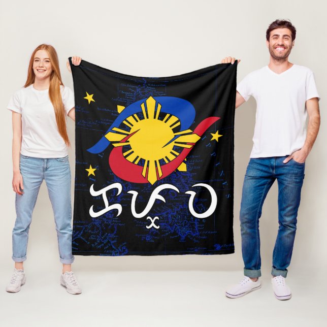 Kapwa (Baybayin-skrift) Fleecefilt (På plats)