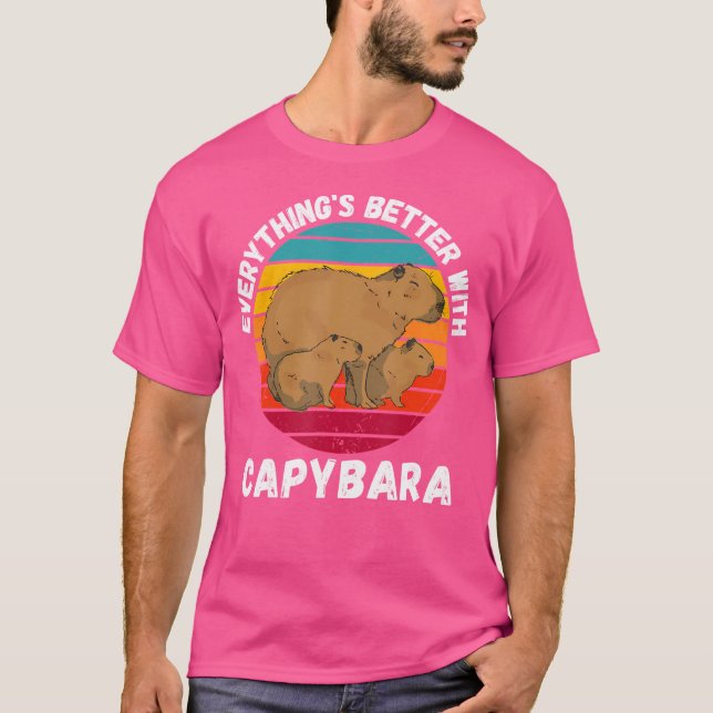 Kapybara allt är bättre med Capybara T Shirt (Framsida)