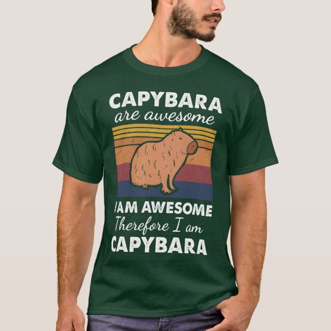 Kapybara Är Underbara Söta Och Härliga Djurvän T Shirt (Framsida)