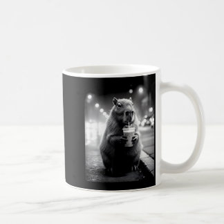 Kapybara dricker iskaffe roliga djur meme kaffemugg