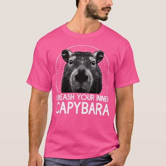 Kapybara frigör din inre kapybara t shirt (Framsida)