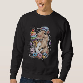 kapybara godis ger muffinsar lång ärmad tröja