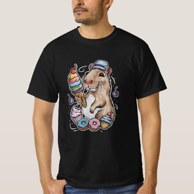 kapybara godis ger muffinsar t shirt (Framsida)
