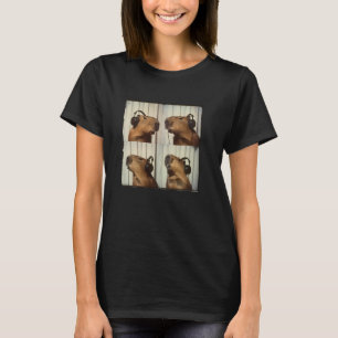Kapybara i hörlurar, Cute Capy Älskare ADHD Autism T Shirt