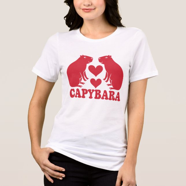 kapybara i kärlek t shirt (Framsida)