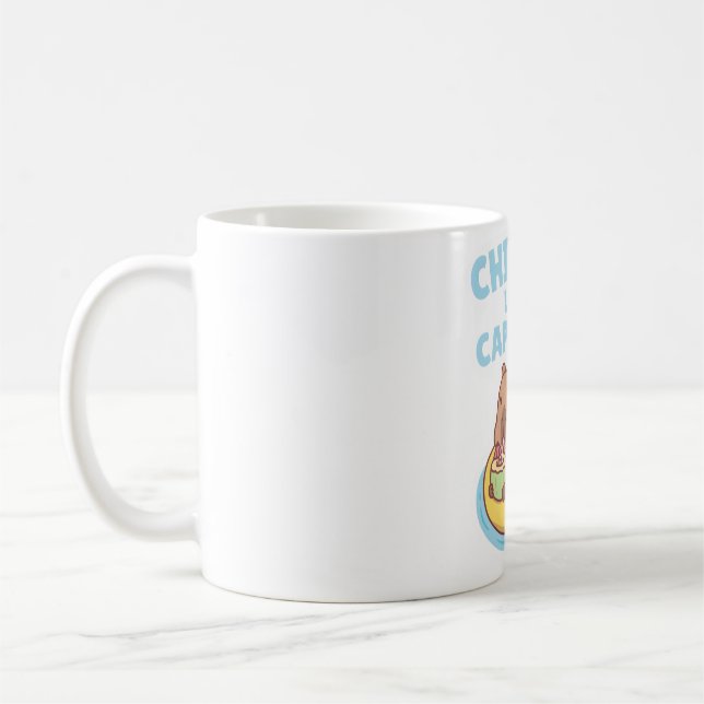 Kapybara på en Bassäng Flyter kyla som en kapybara Kaffemugg (Vänster)